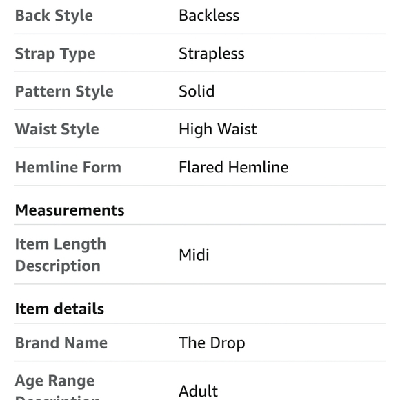 Amazon The Drop | White Strapless Maxi Dress | Size L | NWT - Picture 14 of 16